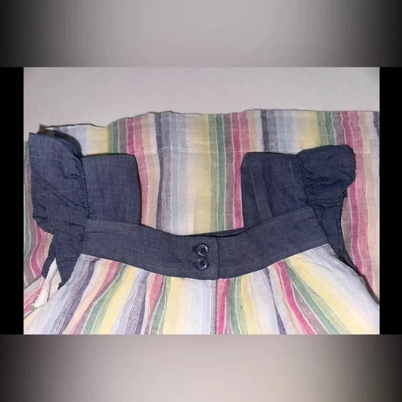 NWT Baby GAP Pastel Striped Chambray Dress - Picture 6 of 8